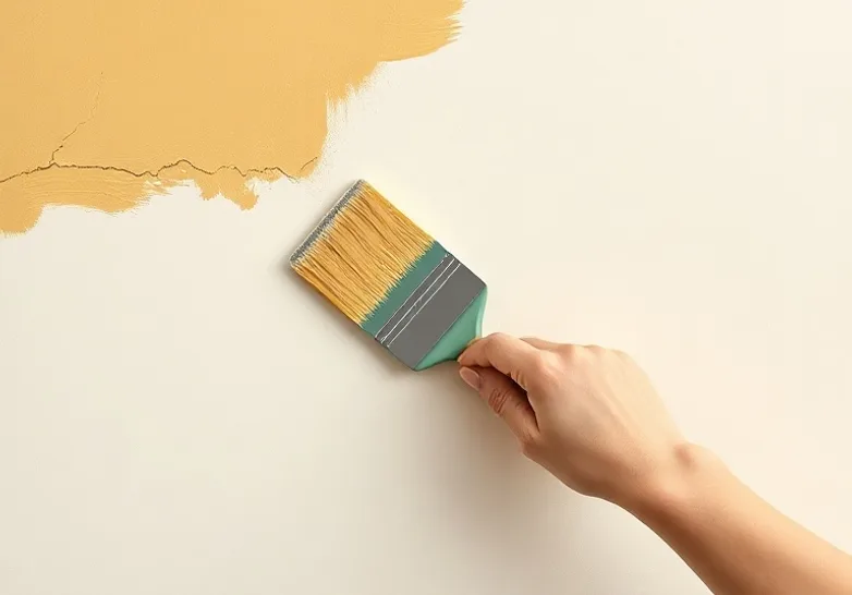 Ponçage et rebouchage des fissures avant mise en peinture