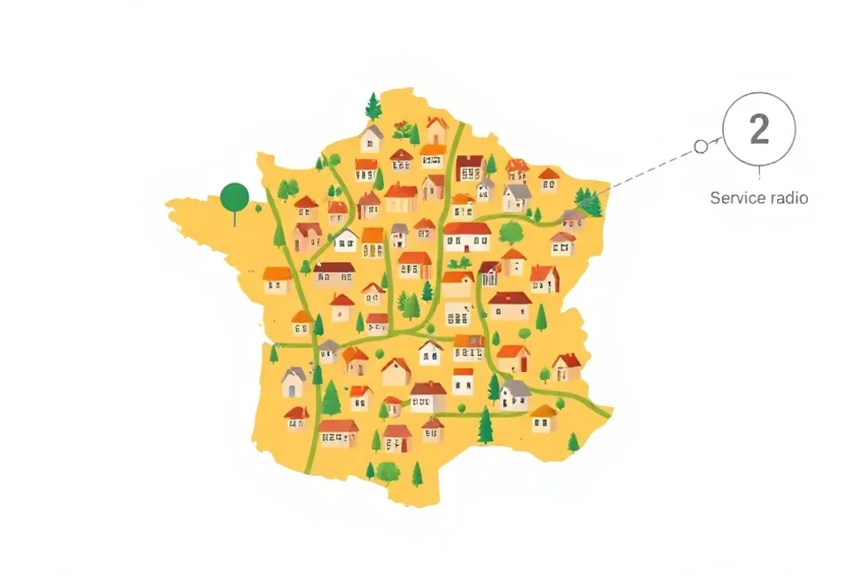 Carte du secteur d'intervention autour de La Rochelle (17000)